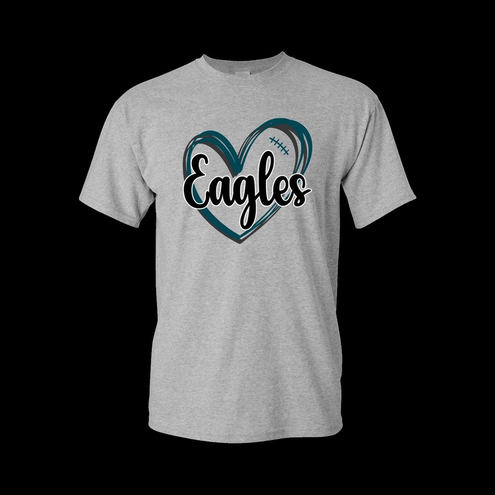 Eagles Doodle Heart Tee s-xxxl (new)
